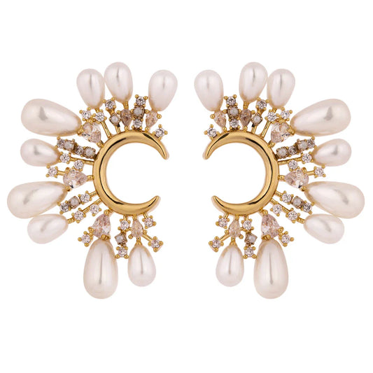 Korean Pearl Flower Studs