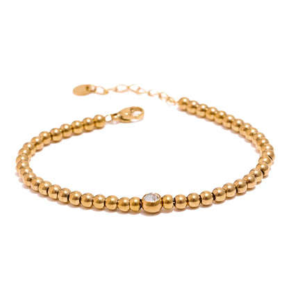 Double Layer Cubic Zirconia Bead Necklace