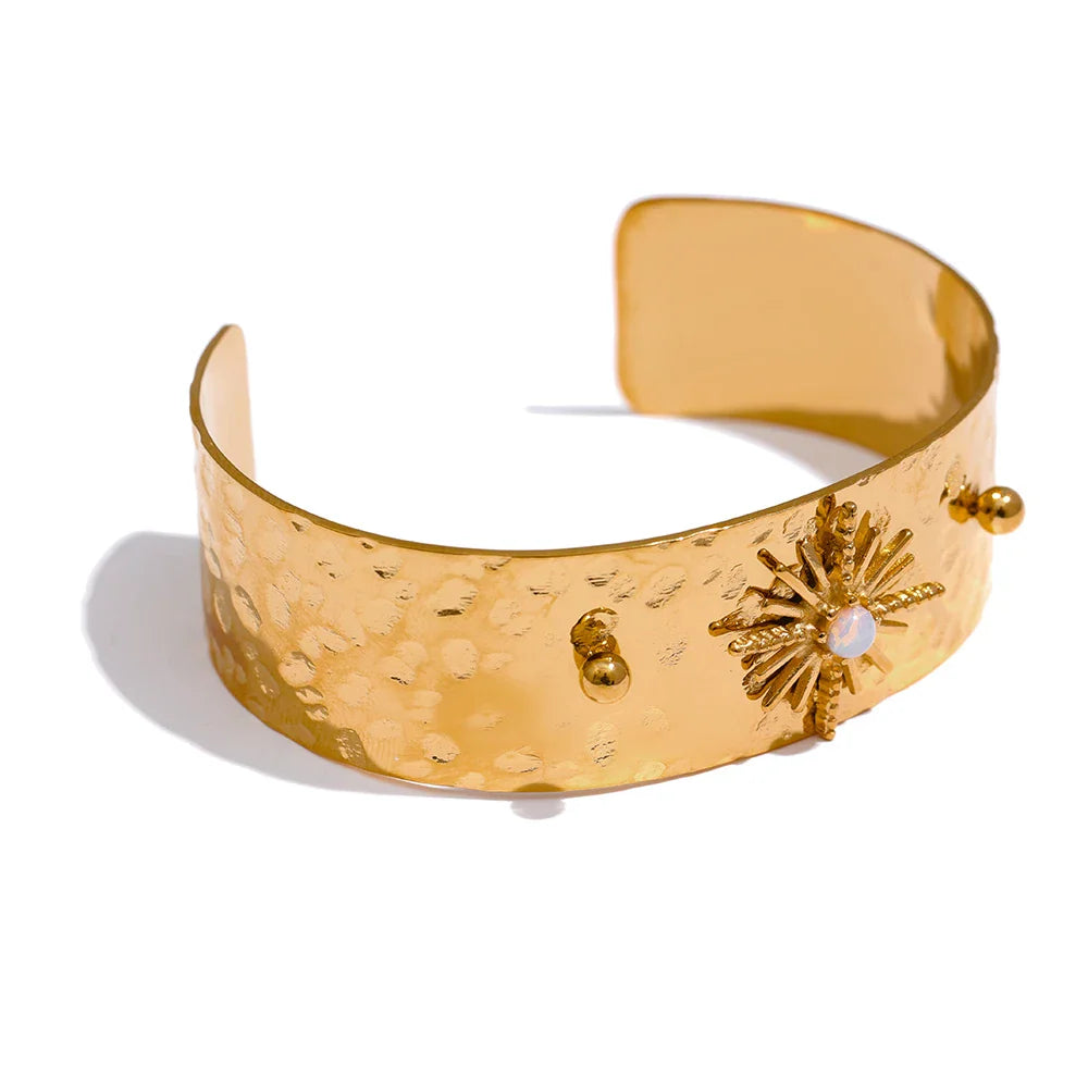 Celestial Resin Cuff Bracelet