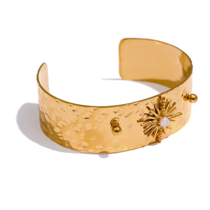 Celestial Resin Cuff Bracelet