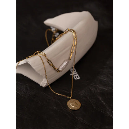 Gold Coin Pendant Necklace