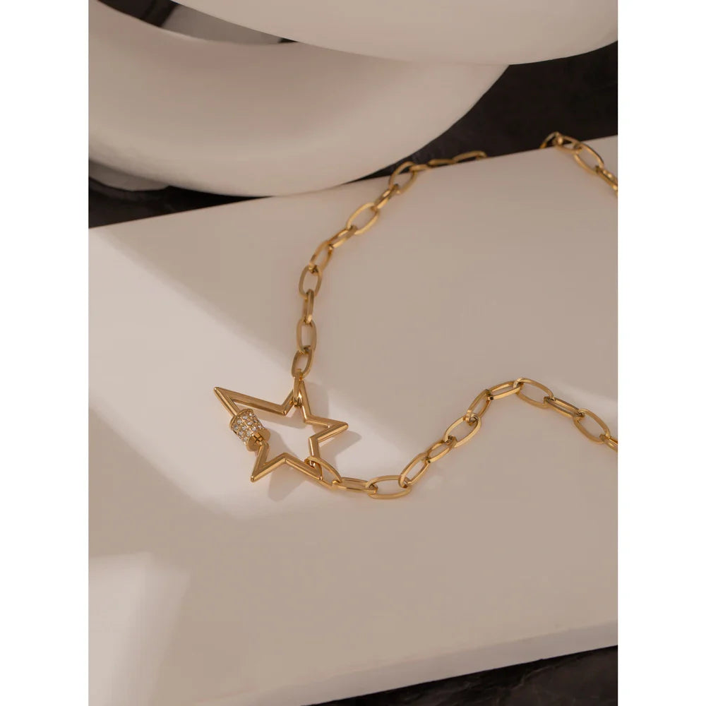 Gold Star Necklace