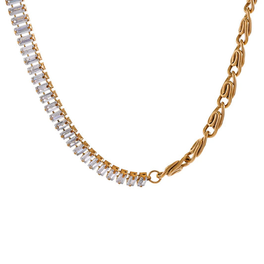 Cubic Zirconia Necklace & Bracelet Set