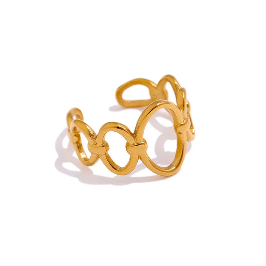 Metal Golden Opening Ring