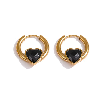 Heart Shaped Stud Earrings
