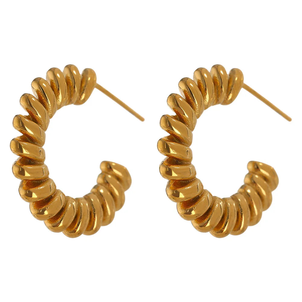 Twist Stud Geometric Earrings