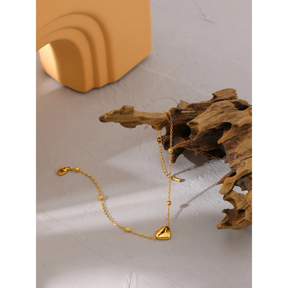 Gold Heart Anklet