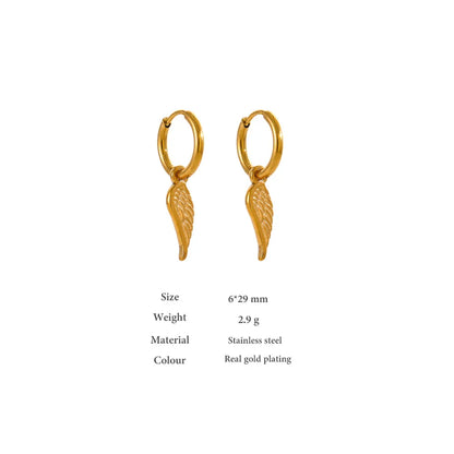 Wing Huggie Hoop Earrings