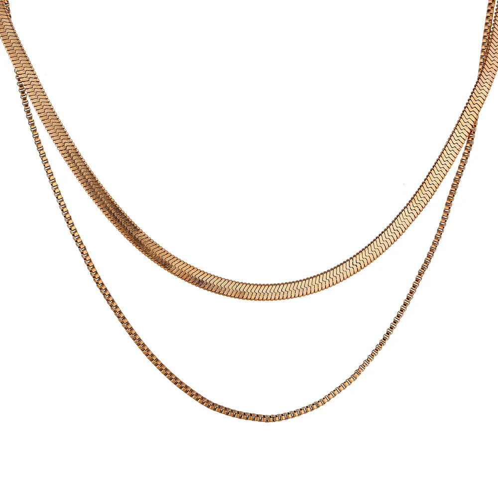 Geometric Snake Chain Necklace