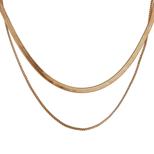Geometric Snake Chain Necklace