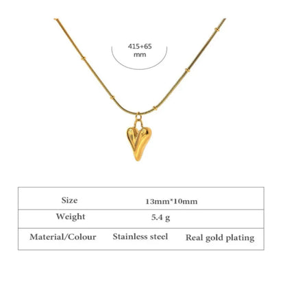 Heart Pendant Choker Necklace