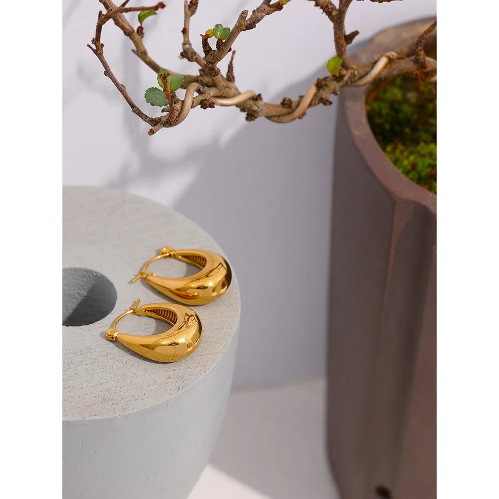 Chunky Geometric Hoop Earrings