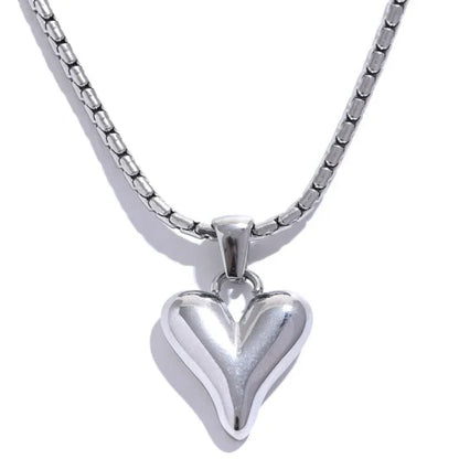 Heart Pendant Choker Necklace