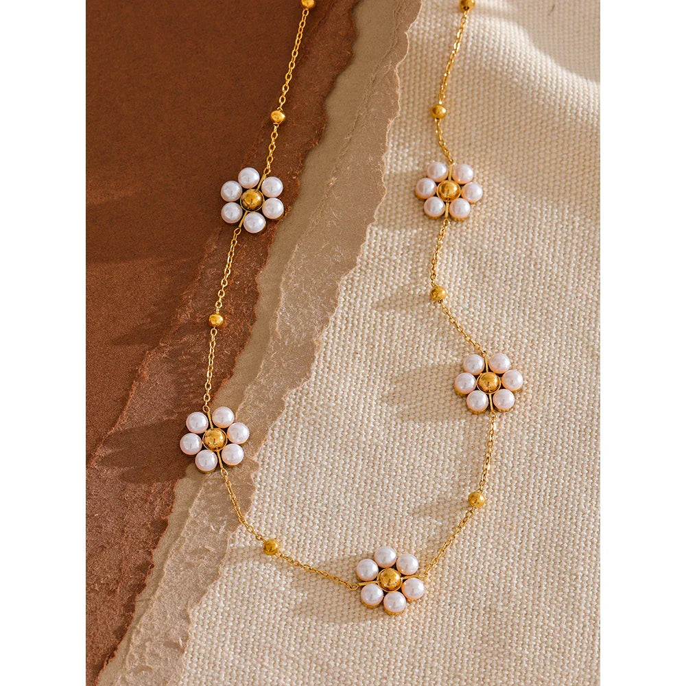 Beaded Flower Necklace