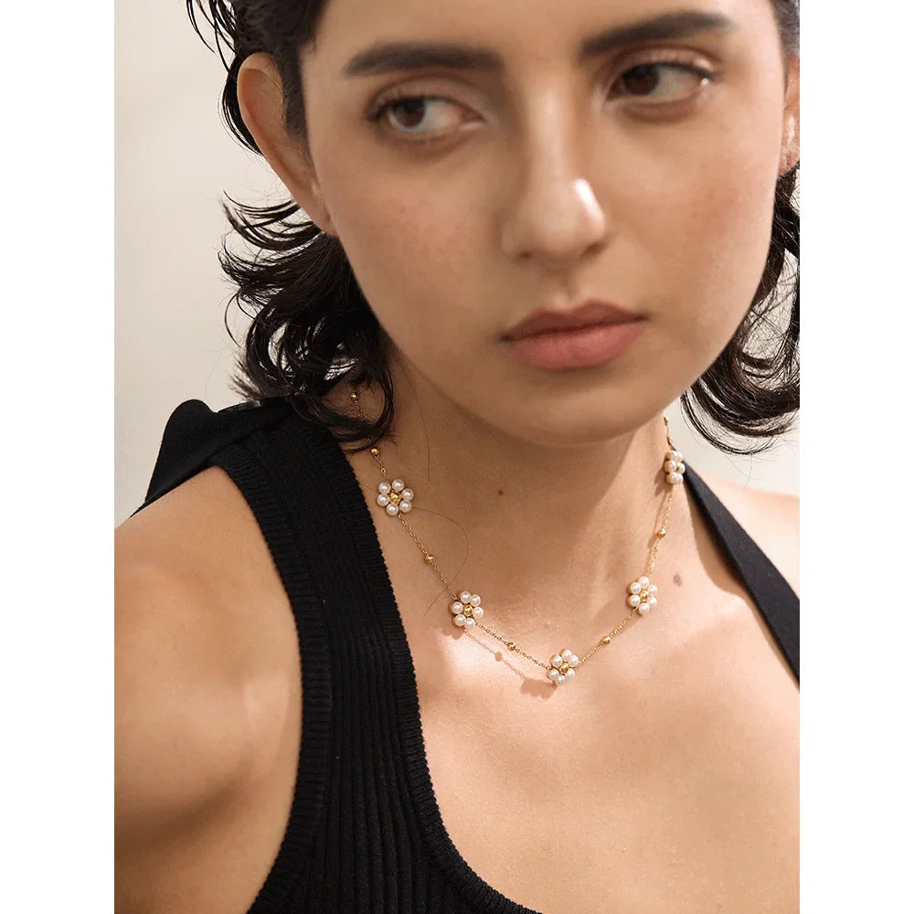 Beaded Flower Necklace