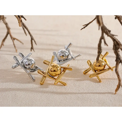 Gold geometric earrings