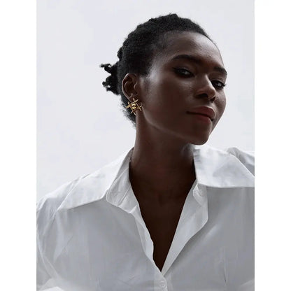 Gold geometric earrings