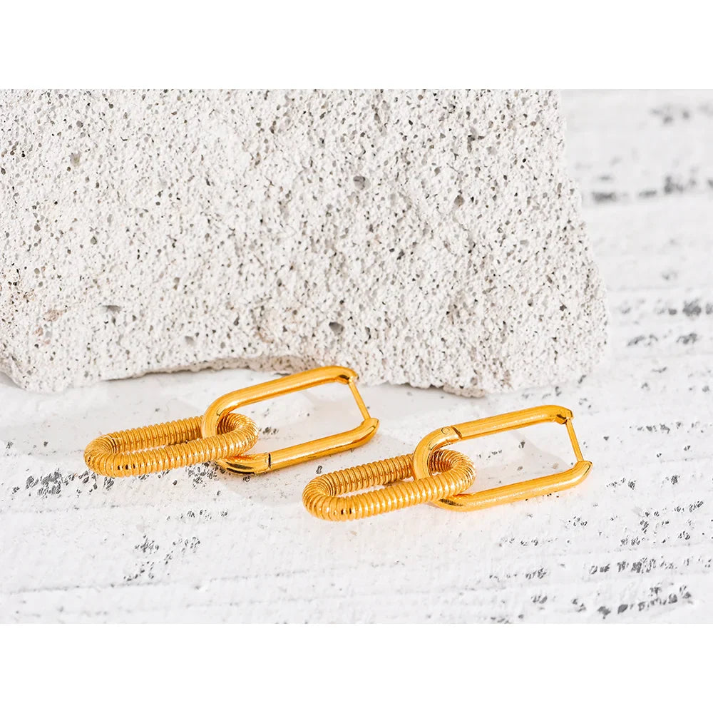 Drop Hoop Earrings