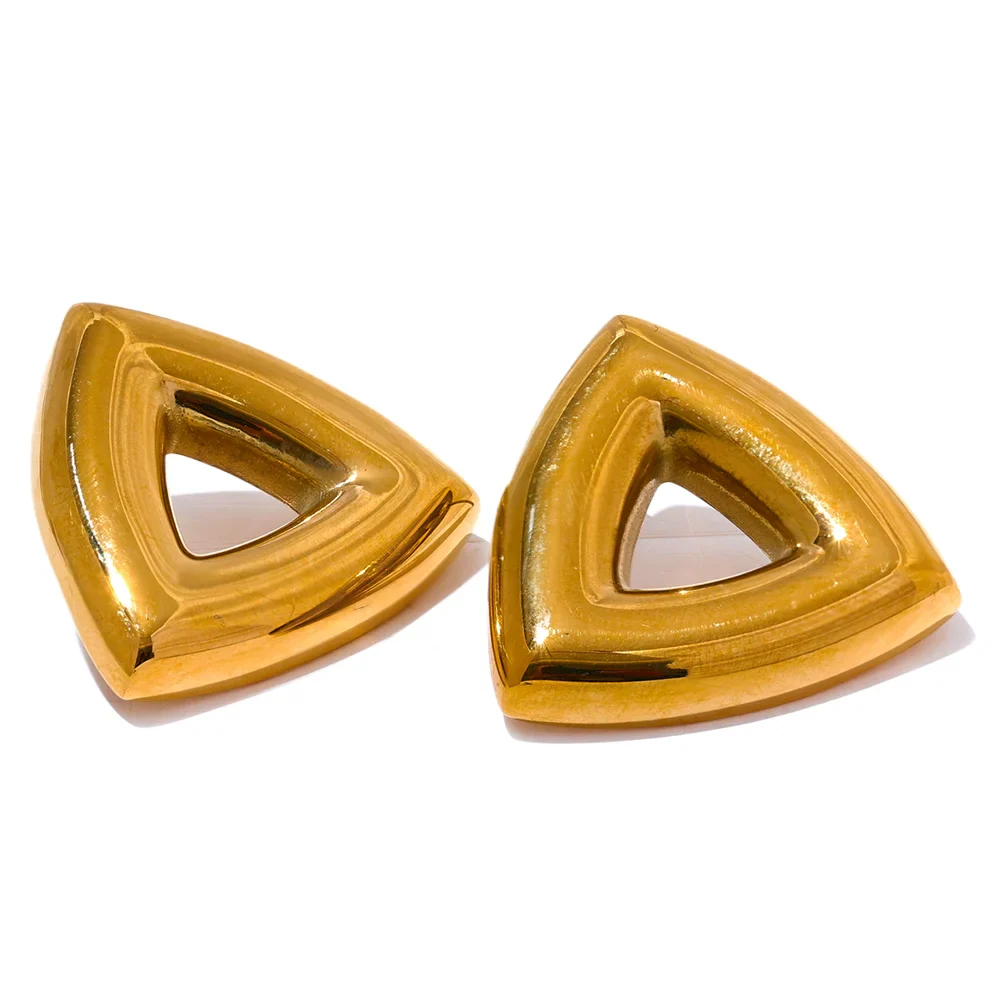 Triangle Hollow Stud Earrings