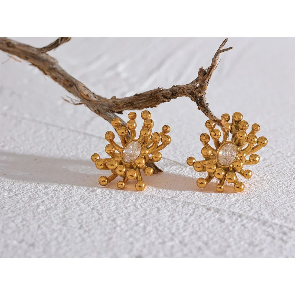 Flower Gold Earrings