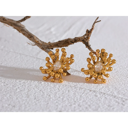 Flower Gold Earrings