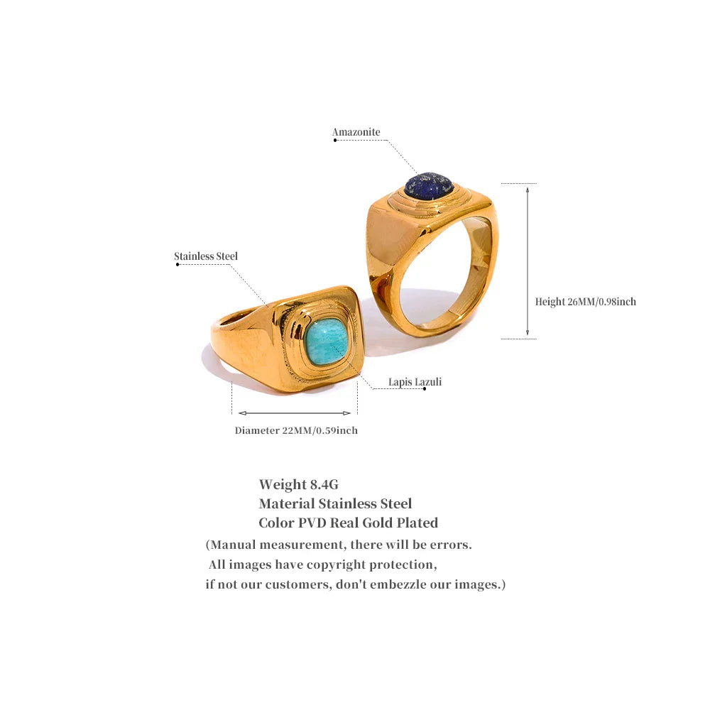 Wide gold ring