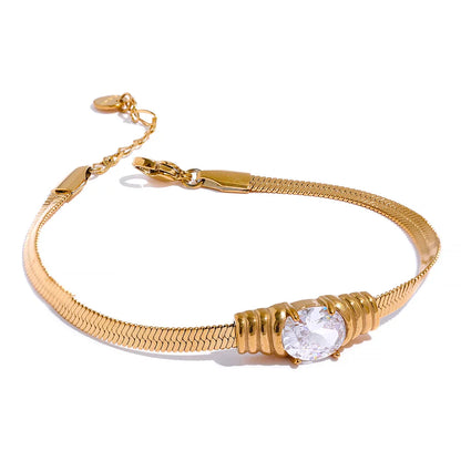 Bling CZ Snake Chain Bracelet