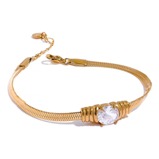 Bling CZ Snake Chain Bracelet