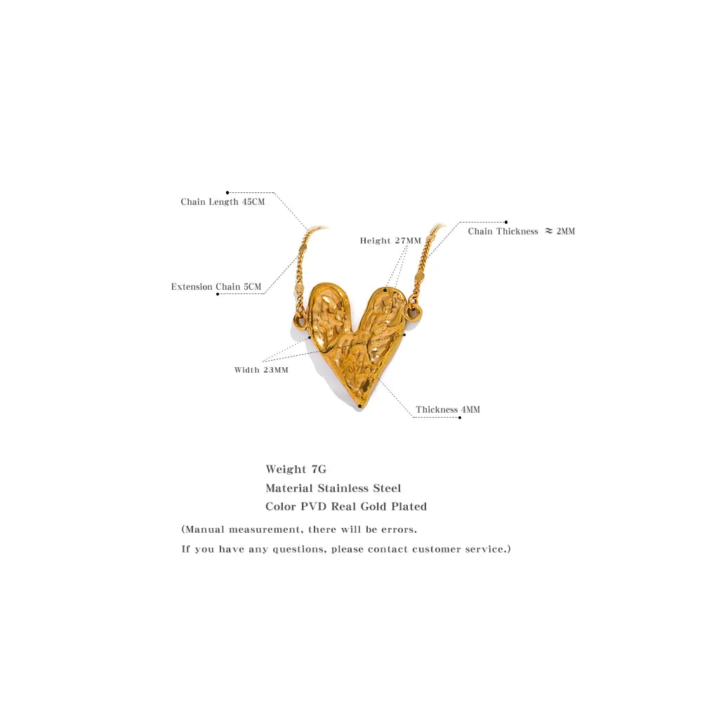 Gold Necklace With Heart Pendant