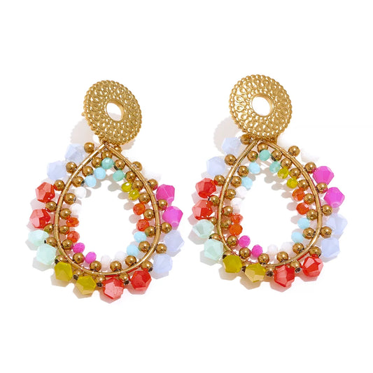 Beaded Hoop Earrings