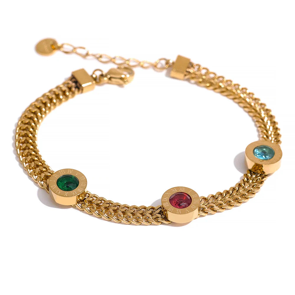 White CZ Cuban Chain Bracelet