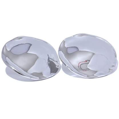 Glossy Round Stud Earrings