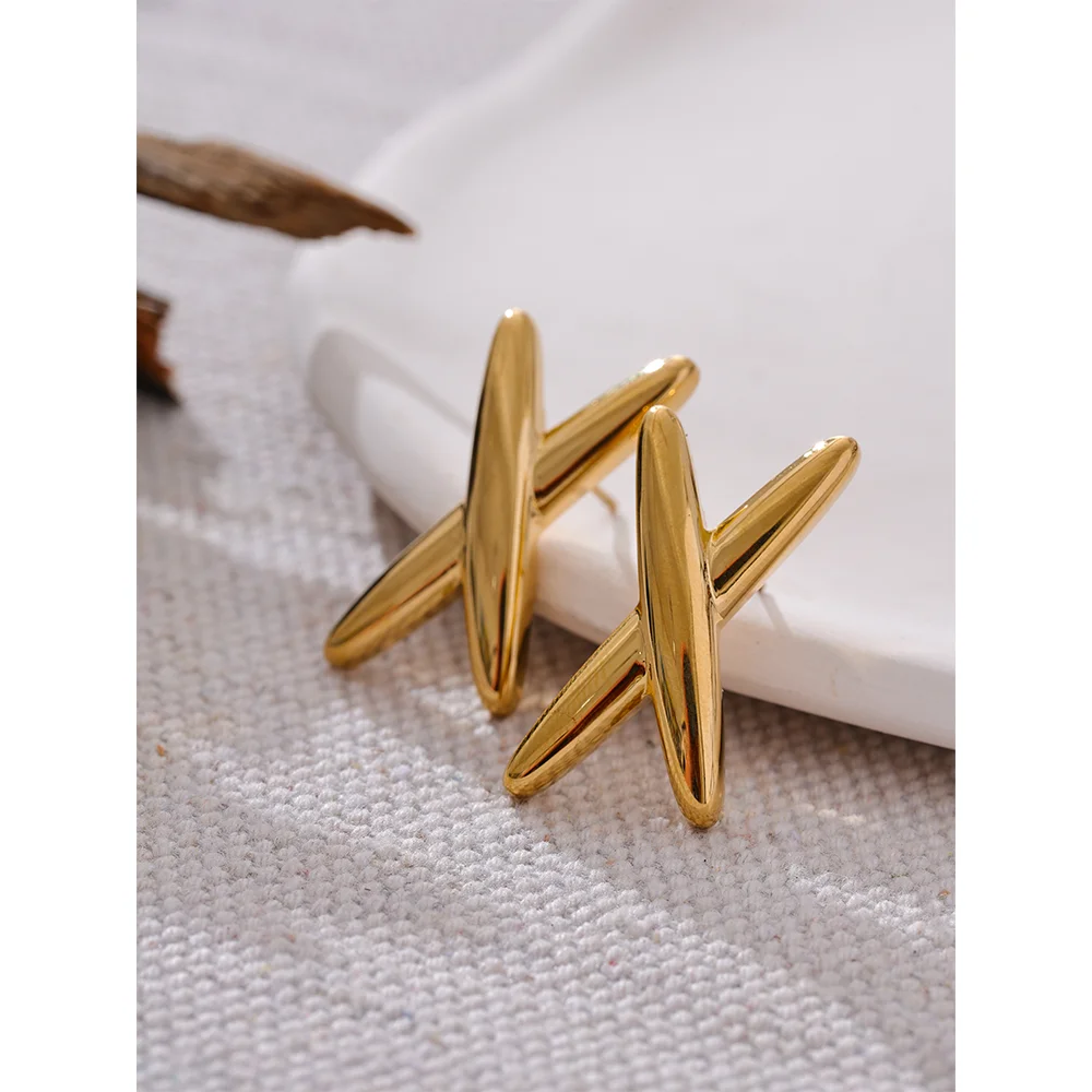 X Stud Earrings