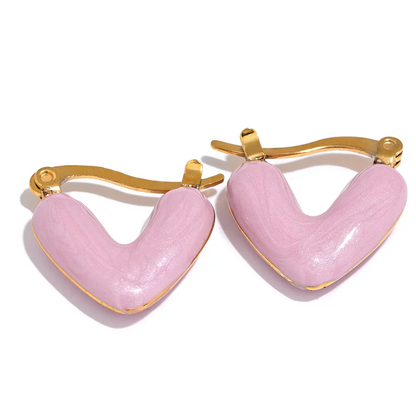 Candy Color Hollow Hoop Earrings