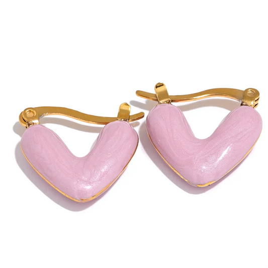 Candy Color Hollow Hoop Earrings