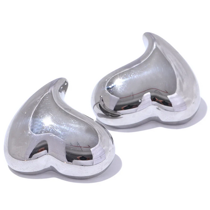 Smooth Heart Studs