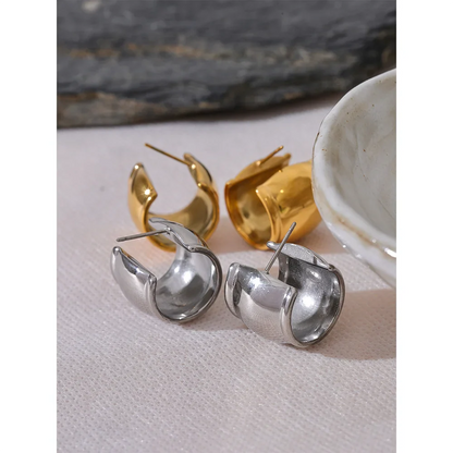 Hoop Huggie Earrings