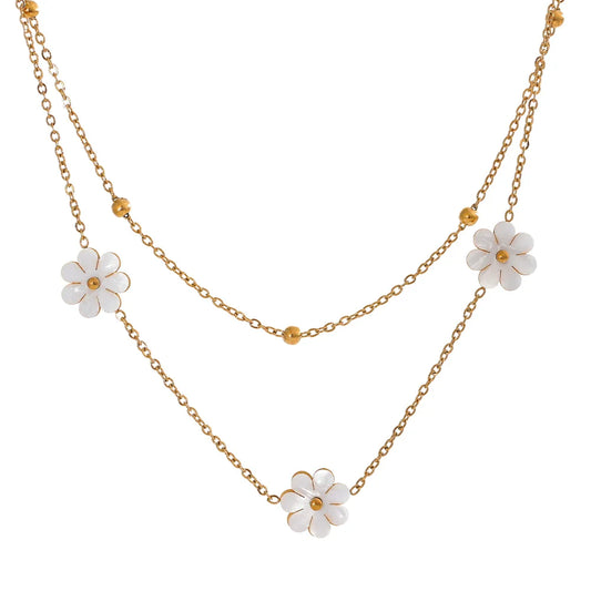 Double Strand Pearl Necklace