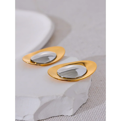 Smooth Temperament Stud Earrings