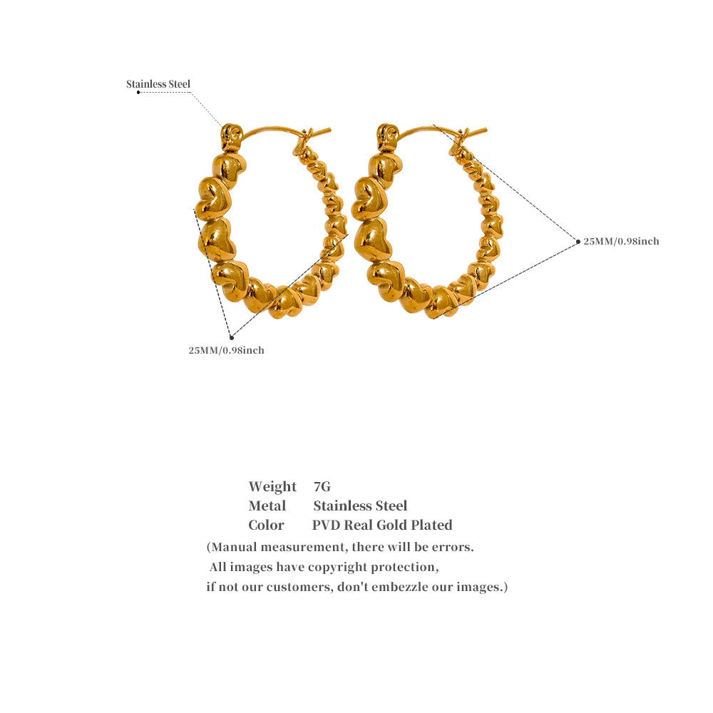 Heart Hoop Earrings
