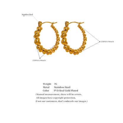 Heart Hoop Earrings