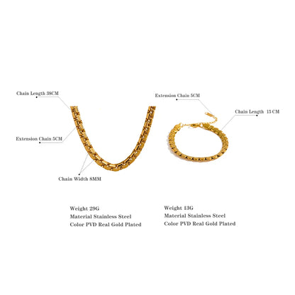 Box Chain Necklace Gold
