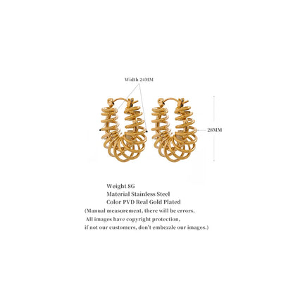 Hollow Gold Hoop Earrings