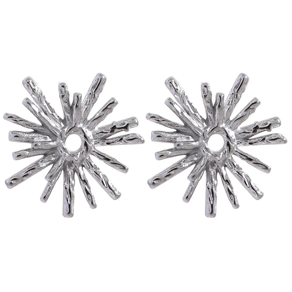Fireworks Flower Geometric Hollow Stud Earrings