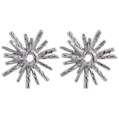 Fireworks Flower Geometric Hollow Stud Earrings