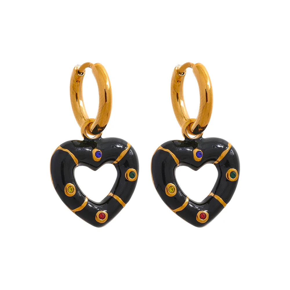 Pink Heart Earrings