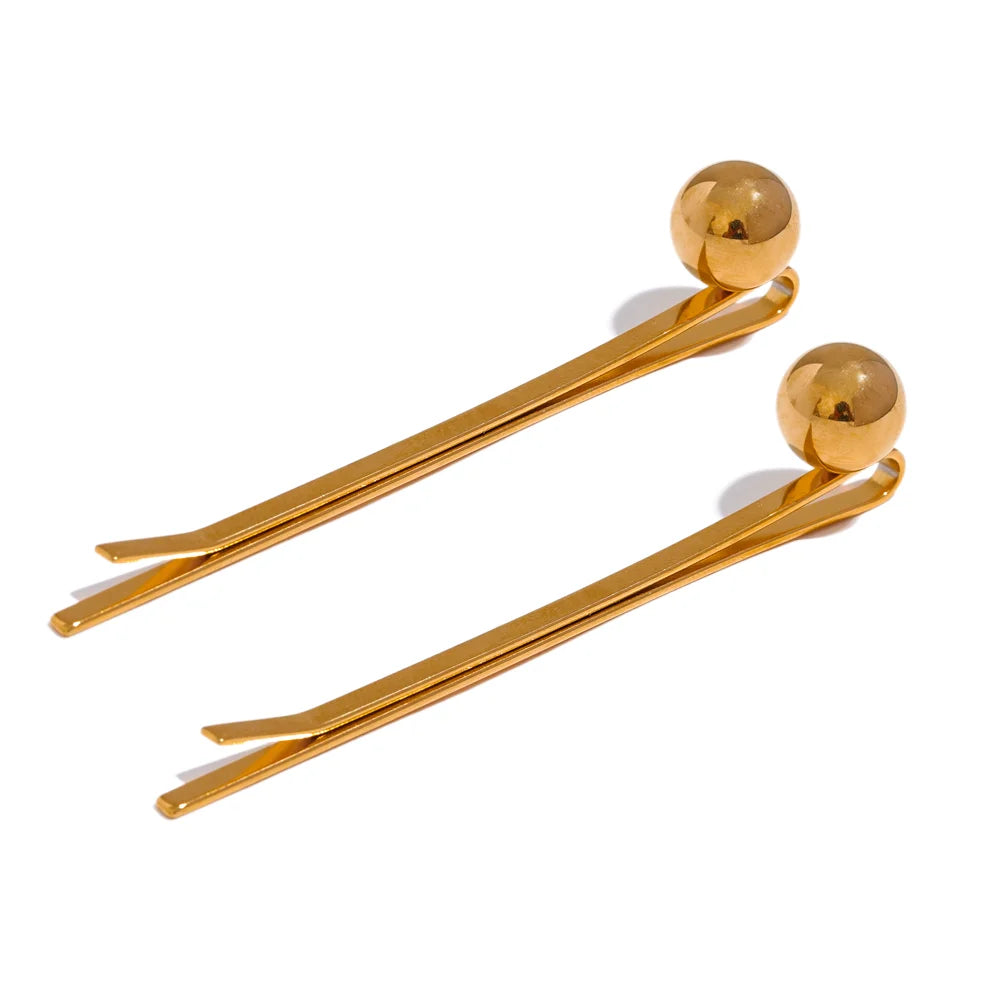 Round Bead Hair Clips