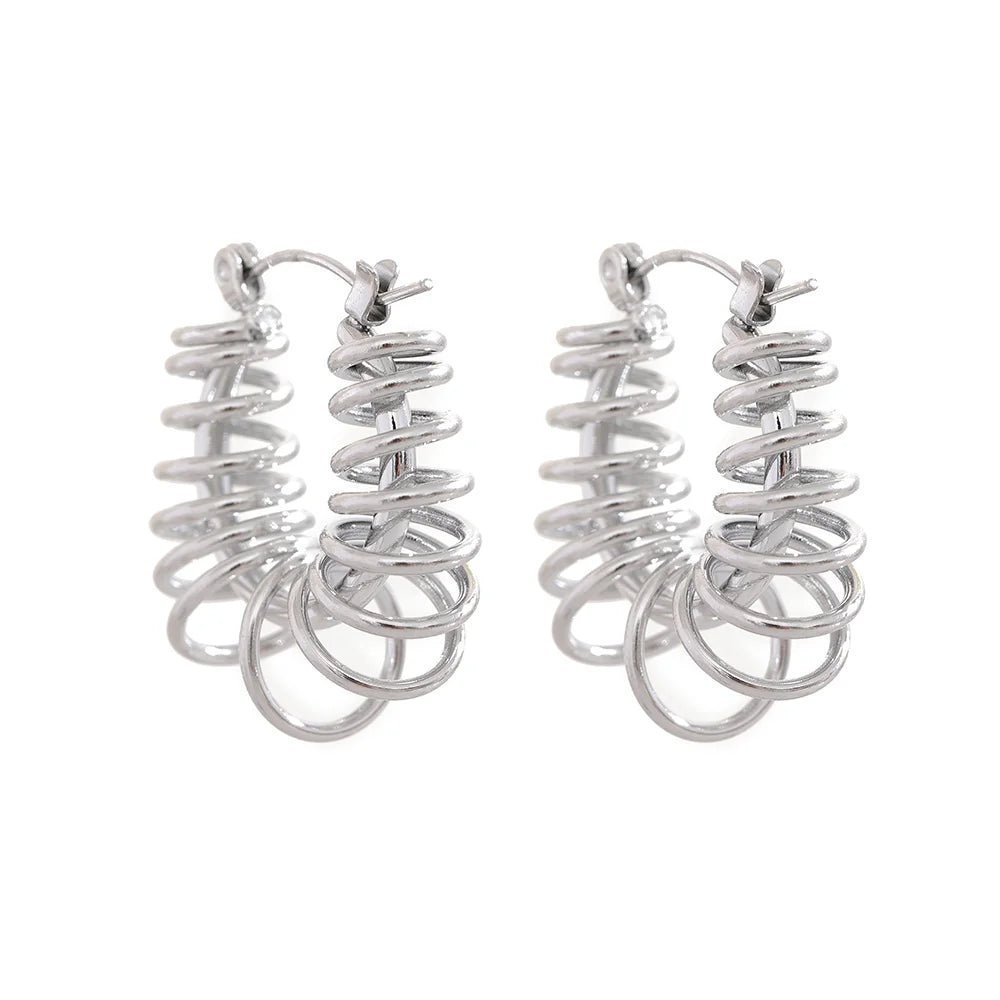 Hollow Gold Hoop Earrings