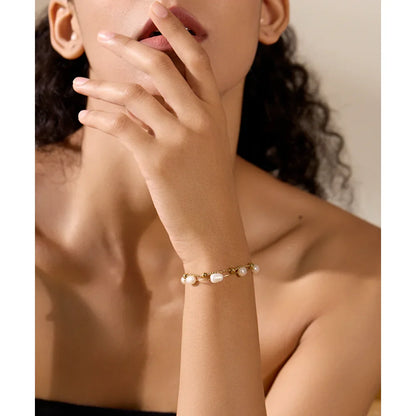 Gold Bracelet With Beads
