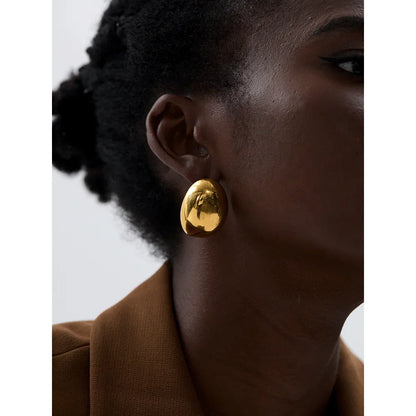 Irregular Round Stud Earrings